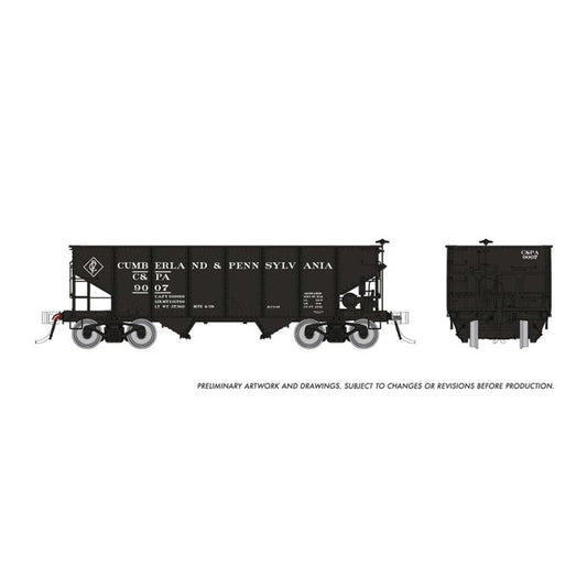 Rapido HO PRR GLa 2-Bay Hopper: Cumberland & Pennsylvania: 3-Pack