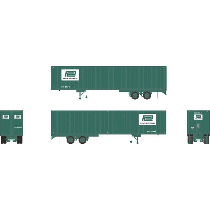 Rapido HO 40' Fruehauf Exterior-Post Volume Van - Penn Central: #201247