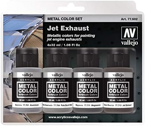 Vallejo Jet Exhaust Metal Color Paints - 32 ml. Bottle (Set of 4)