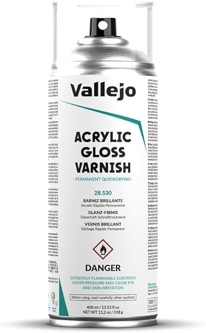 Vallejo Gloss Acrylic Varnish Spray (400ml)