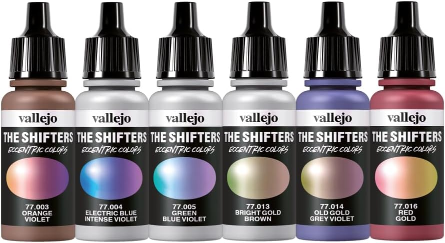 Vallejo Acrylic 17ml Bottle Magic Dust Colorshift Metallic Paint Set (6 Colors)