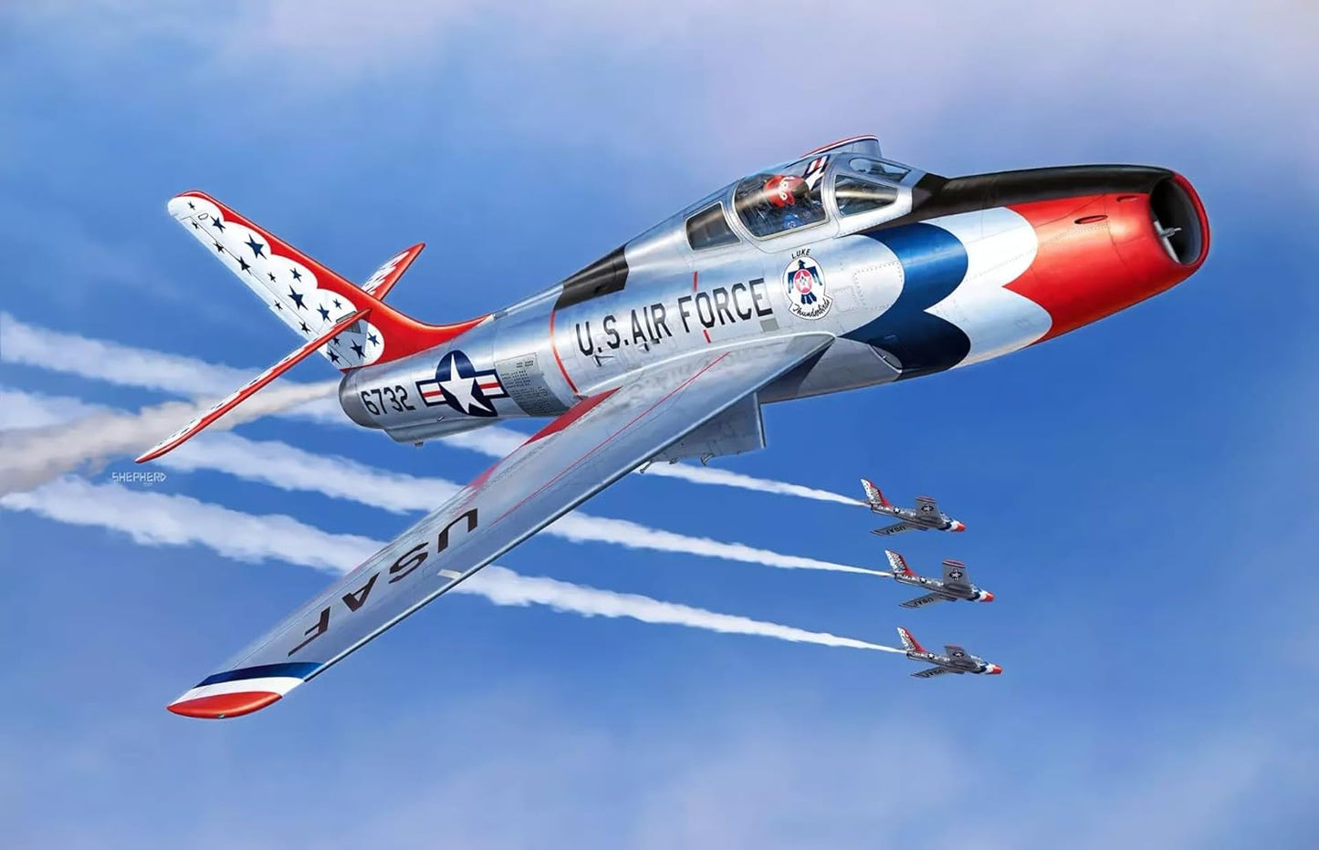 Revell F-84F Thunderstreak Aircraft US Air Force Thunderbirds Monogram Series 1/48 Scale Model Kit