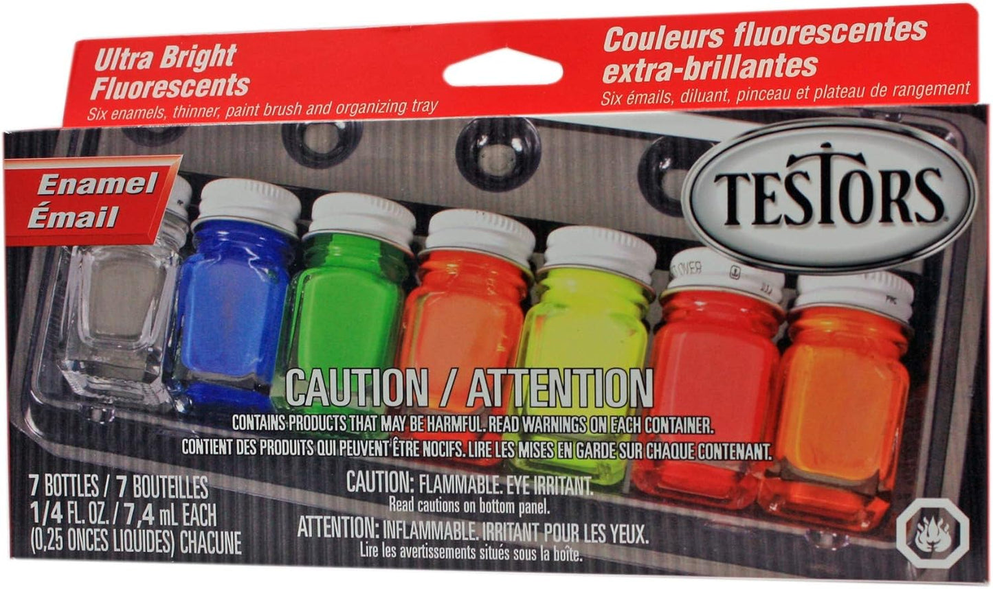 Testors Enamel Paint Set, Fluorescent