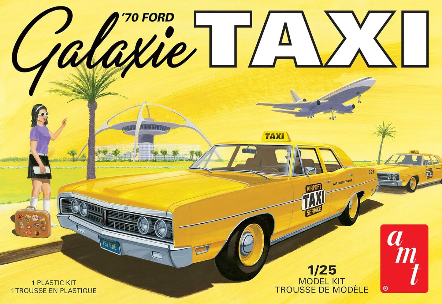 AMT Ford Galaxie Taxi 1970 1:25 Scale Model Kit