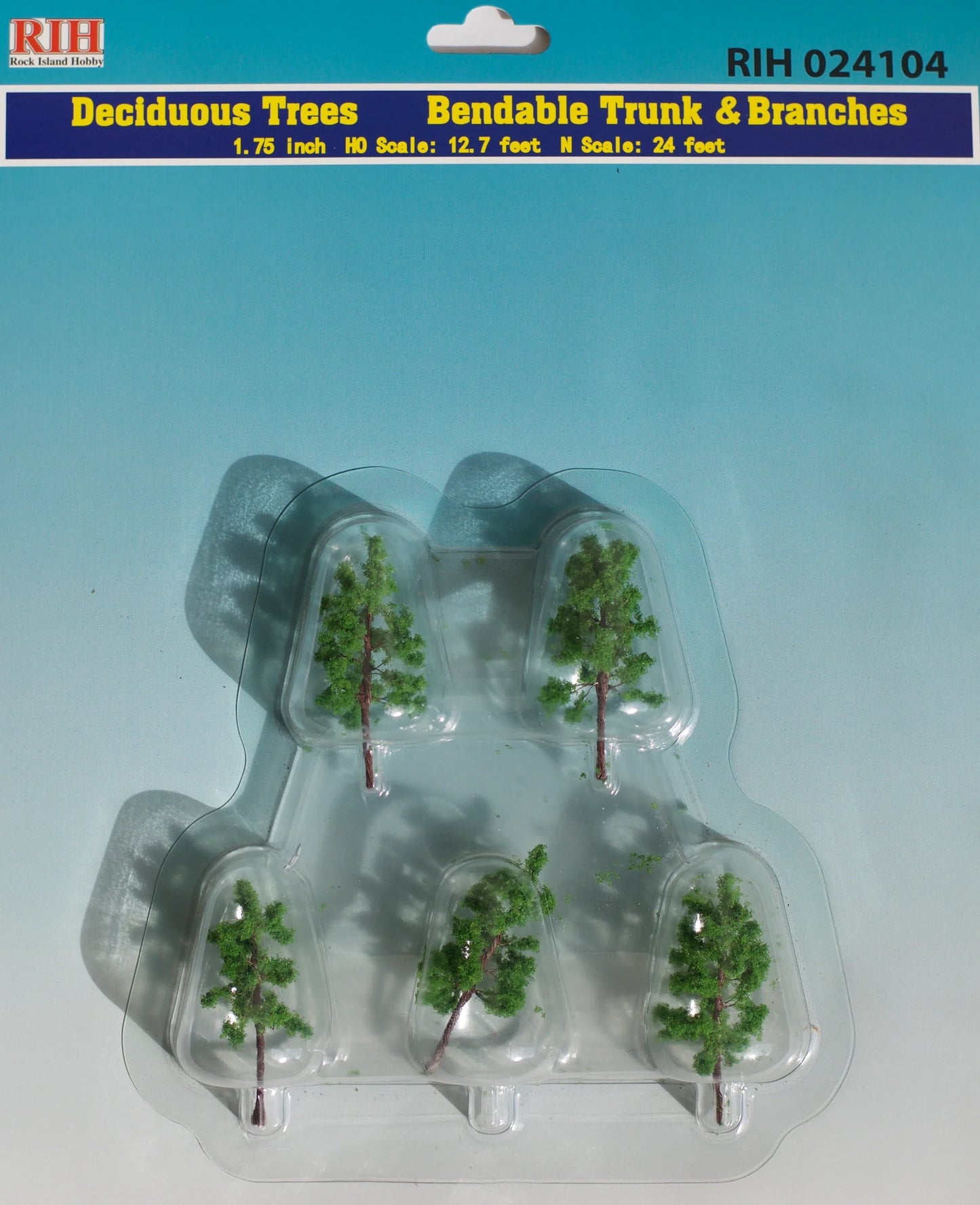 Rock Island Hobby  Deciduous Trees 1.75" 5 Pc