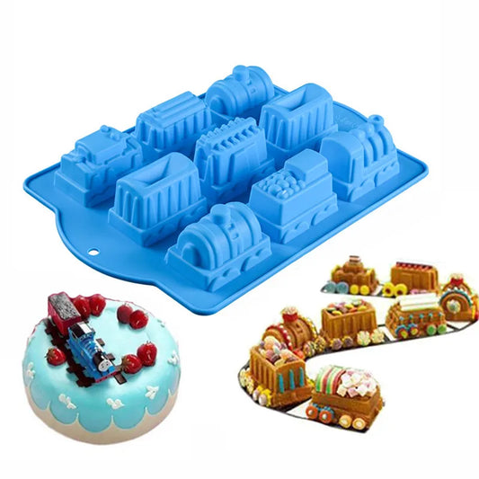 Train shape Silicone Cake Mold DIY Bakeware Cake Tools