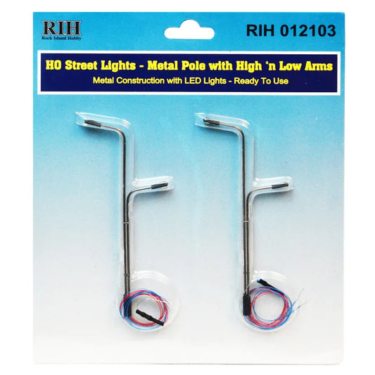 Rock Island Hobby HO Metal Poles with High n Low Arms