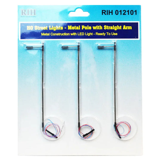 Rock Island Hobby HO Metal Pole with Straight Arm