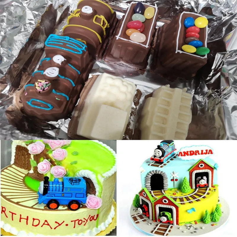 Train shape Silicone Cake Mold DIY Bakeware Cake Tools