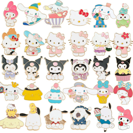 Sanrio Brooch Cartoon Anime Hello Kitty Enamel Pins