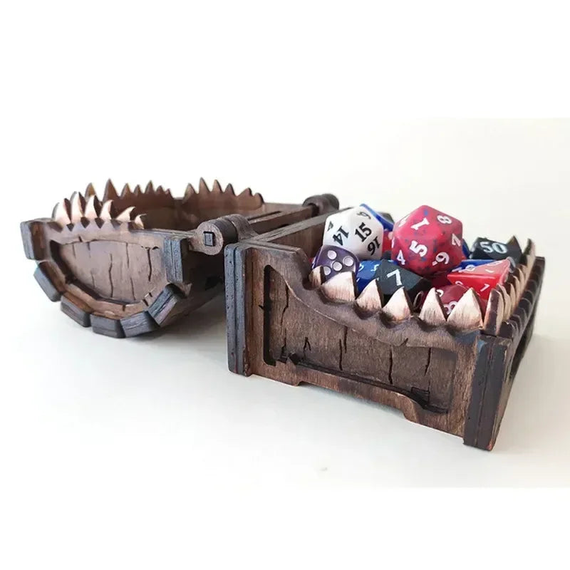 Dungeons & Dragons Wooden Mimic Figure Dnd Creative Monster Treasure Chest Figurine Box Halloween Toy Gift