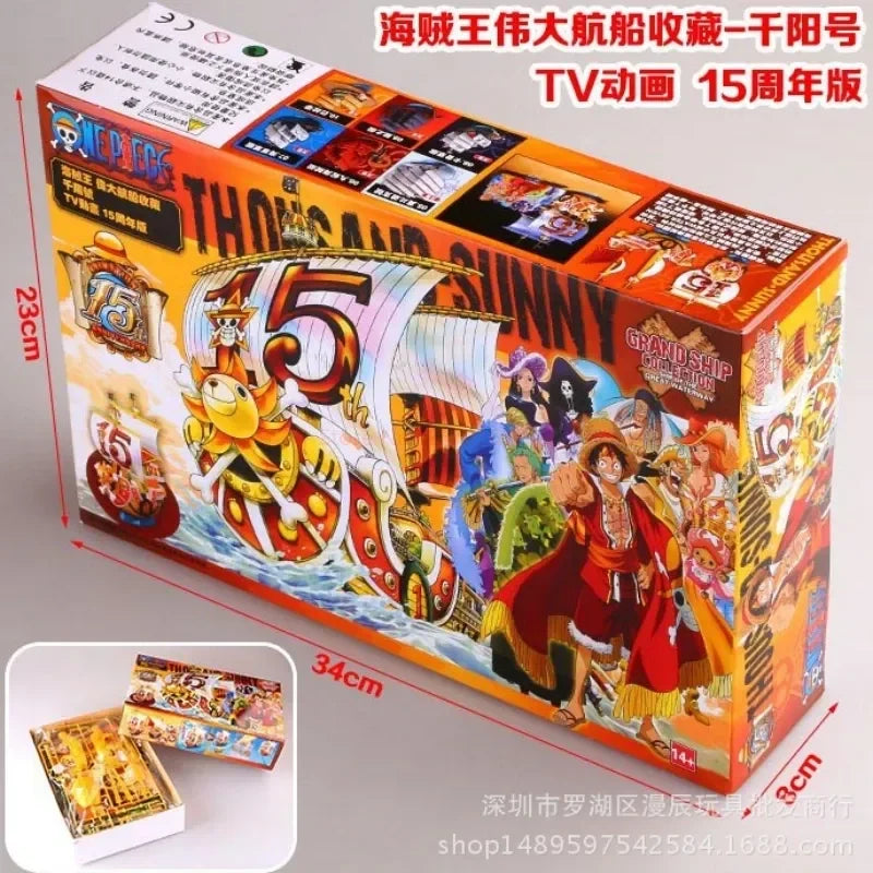 Anime One Piece Marine Pirate Boat Collection Model