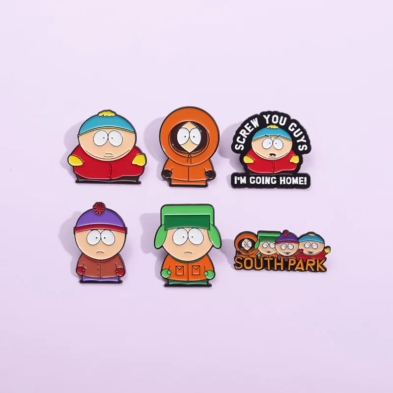 South Park Enamel Pin Badge Decorative Backpack Clothes Lapel Brooch Jewelry Accessories