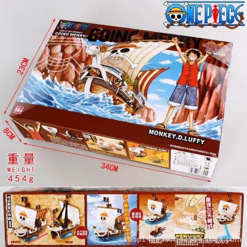 Anime One Piece Marine Pirate Boat Collection Model