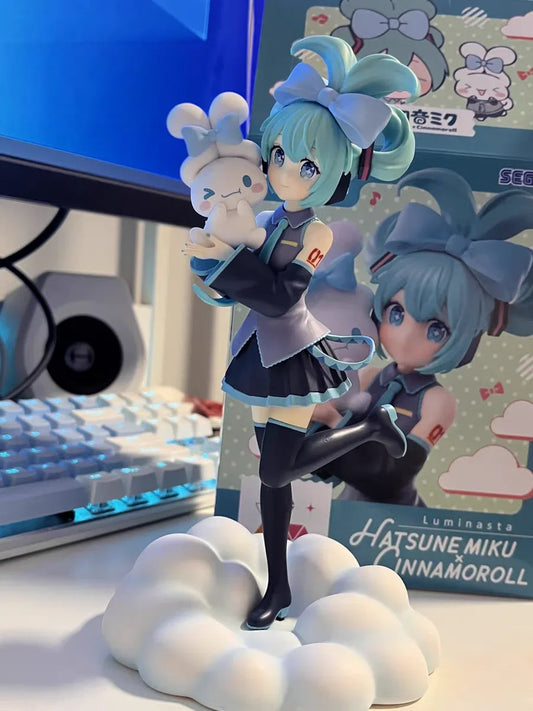 Original Sega Anime Hatsune Miku Cinnamoroll Figure Model Collectible