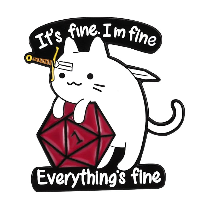 DND Dice Metal Enamel Pin