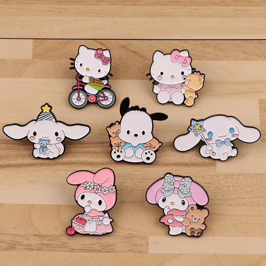 Kawaii Anime Enamel Pin Brooches Lapel Pins Badges on Backpack