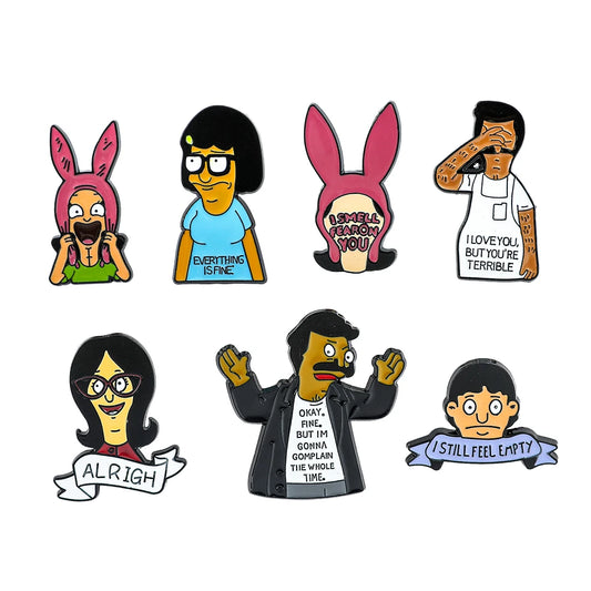 Bobs Burgers Hard Enamel Pins Burger Brooch  Cartoon Brooches for Backpack Pins Accessories