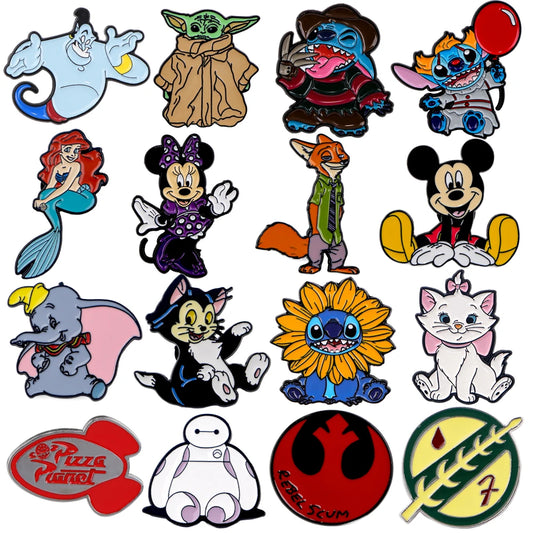 Classic Cartoon Disney Lapel Pins for Backpack Enamel Pin Metal Badges Brooch for Clothes Jewelry Decorations