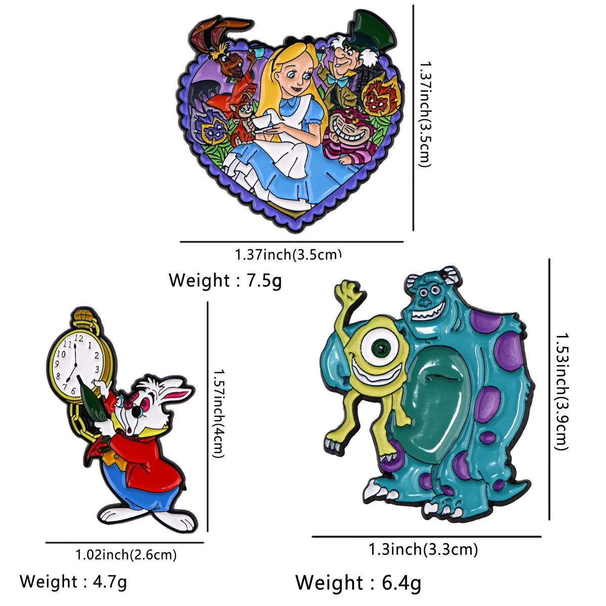 Disney Enamel Pin Cartoon Brooches Lapel Pins Badges on Backpack