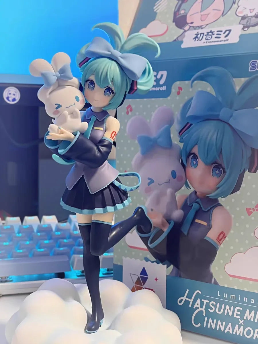 Original Sega Anime Hatsune Miku Cinnamoroll Figure Model Collectible