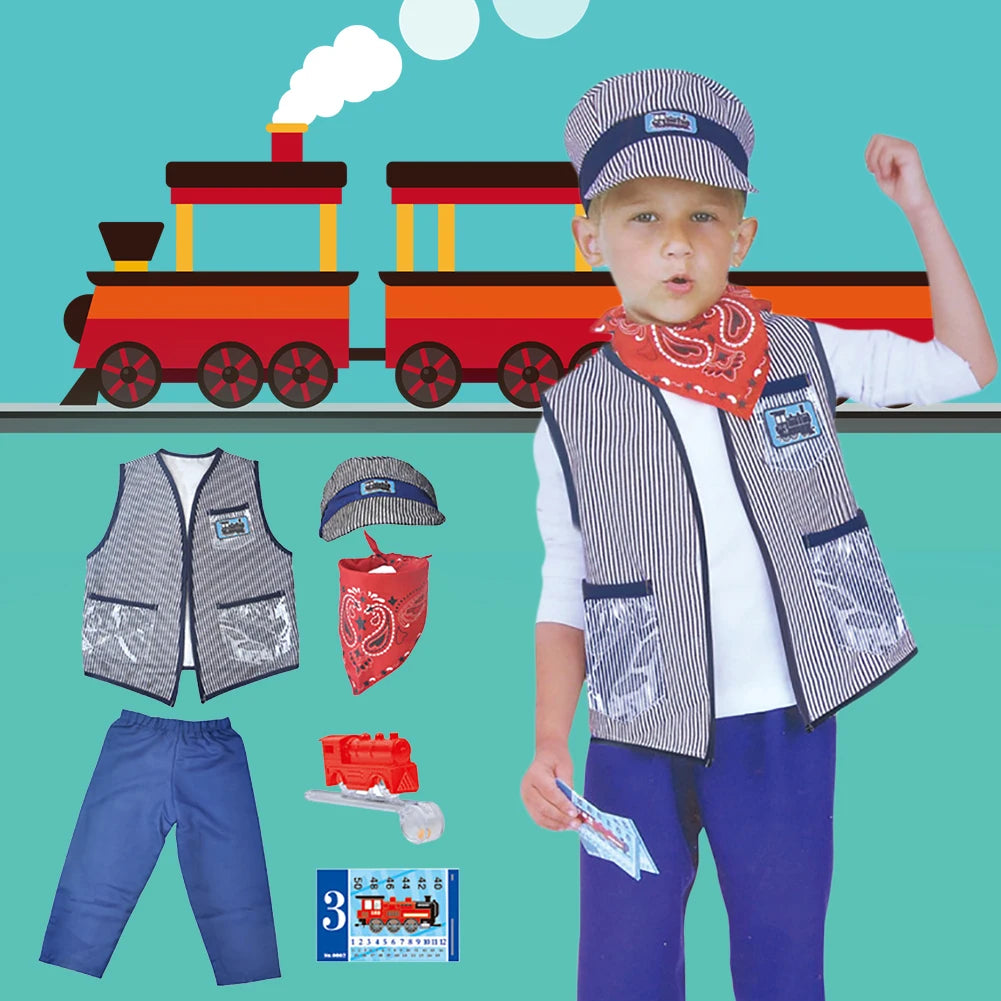 Kids Train Engineer Conductor Costume