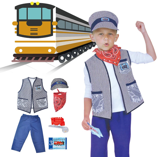 Kids Train Engineer Conductor Costume