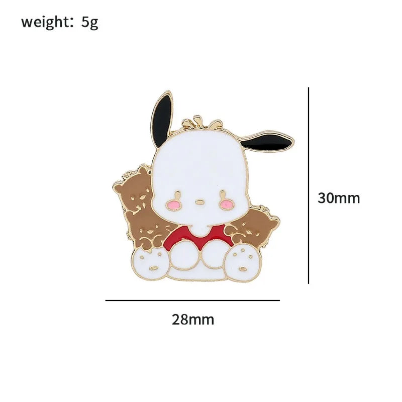 Sanrio Brooch Cartoon Anime Hello Kitty Enamel Pins