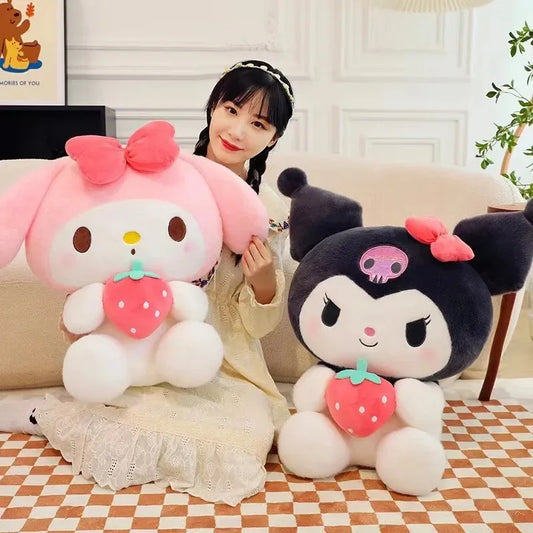 Sanrio Strawberry Kuromi Pillow Plush - Strawberry Melody