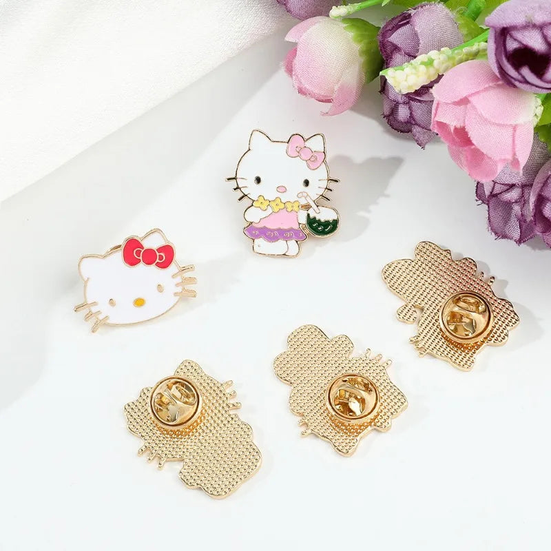 Sanrio Brooch Cartoon Anime Hello Kitty Enamel Pins