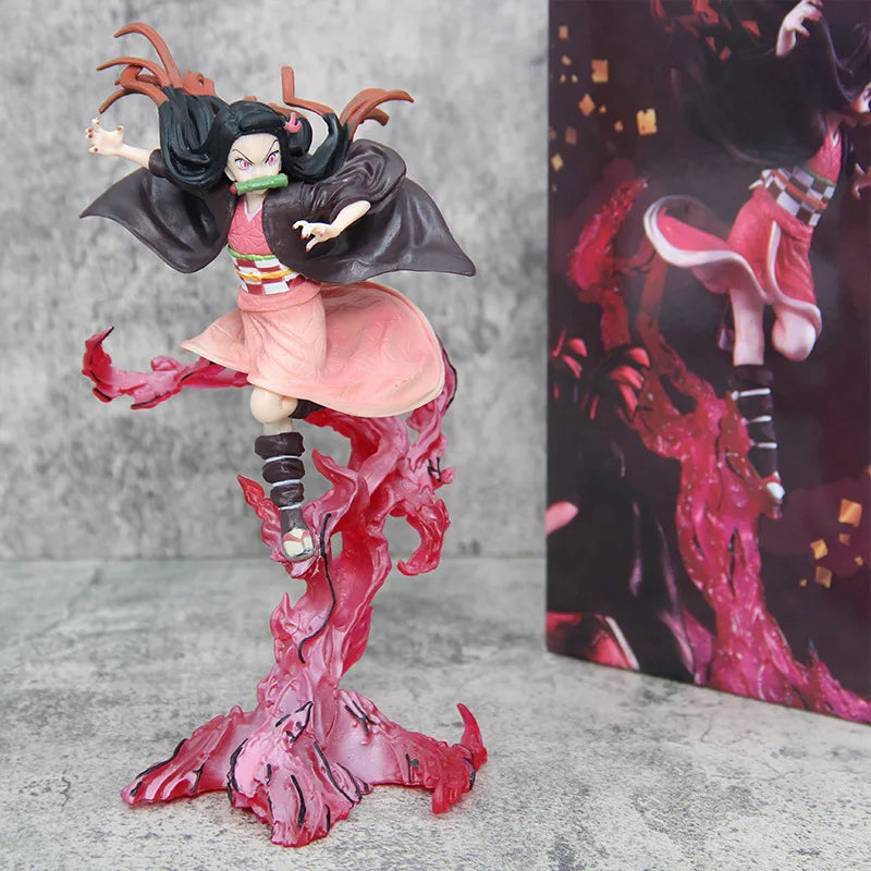 Demon Slayer Blood Ghost Technique Kamado Nezuko Figurine Model PVC Collectible Statue