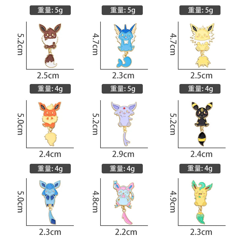 POKEMON Enamel Pins Backpack Lapel Badges