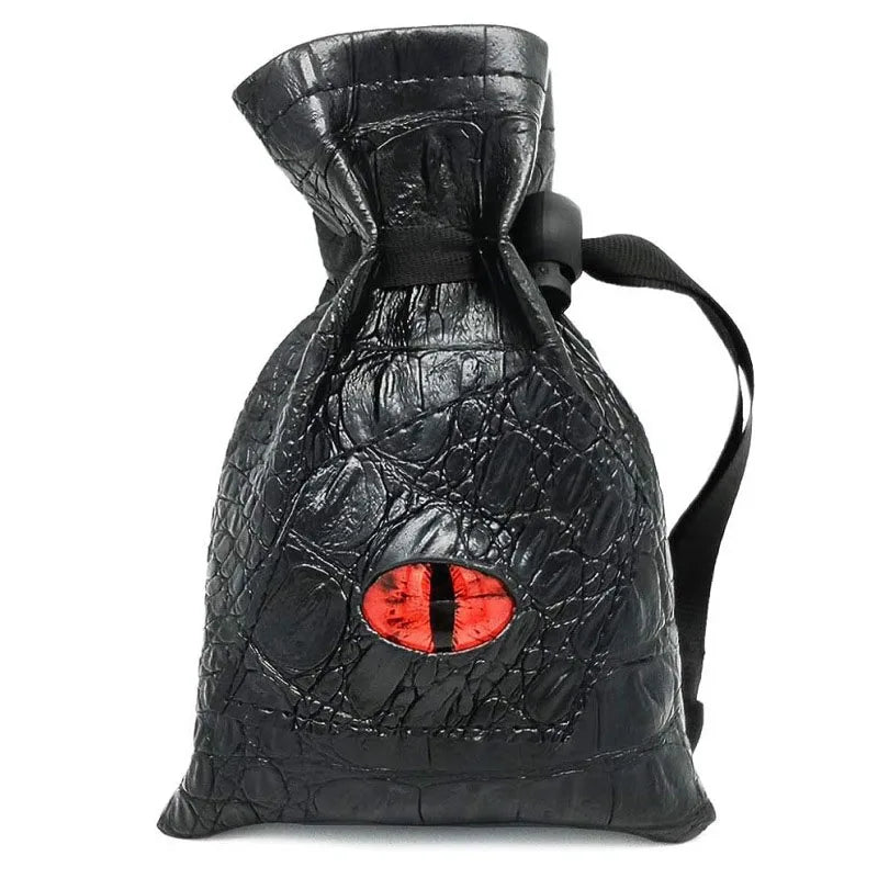 Drawstring Dice Bag PU Leather DND Dice Pouch