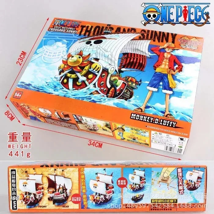 Anime One Piece Marine Pirate Boat Collection Model