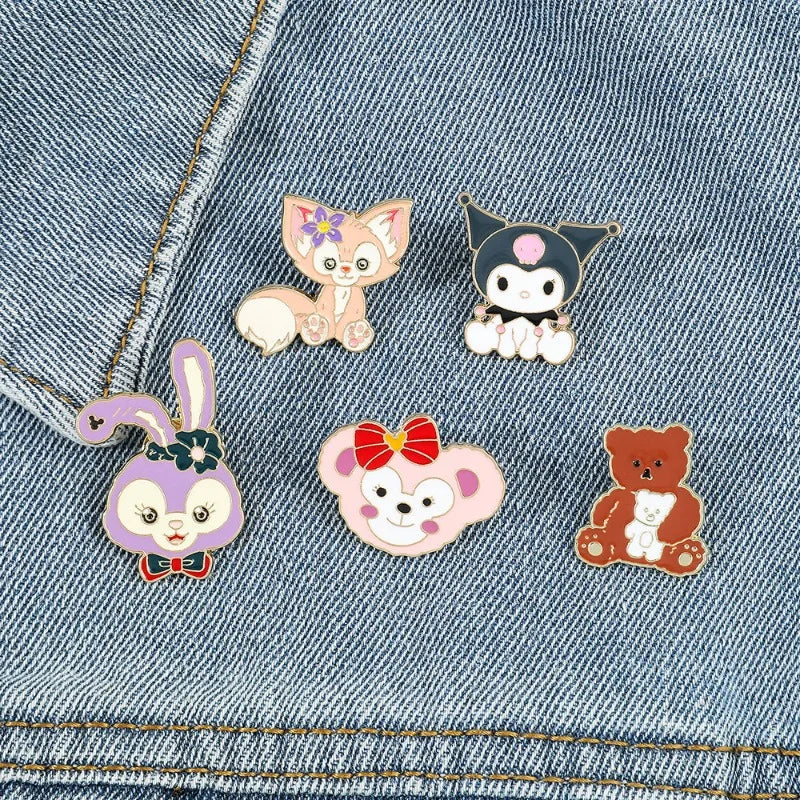 Sanrio Brooch Cartoon Anime Hello Kitty Enamel Pins