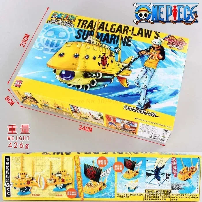 Anime One Piece Marine Pirate Boat Collection Model