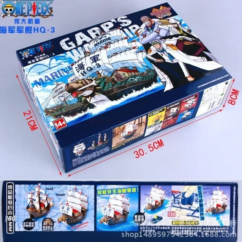 Anime One Piece Marine Pirate Boat Collection Model