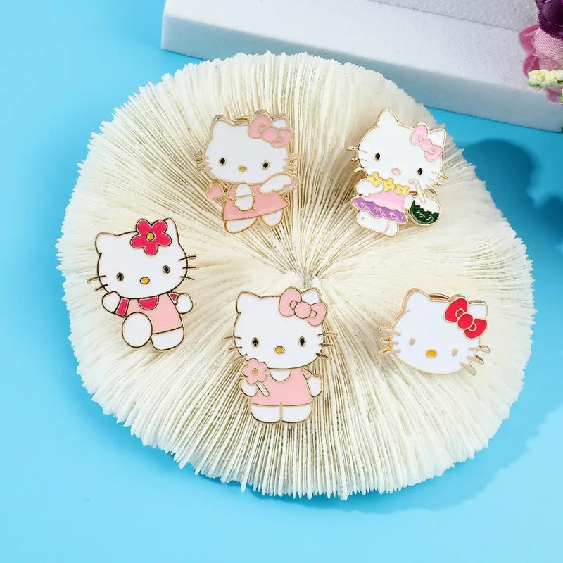 Sanrio Brooch Cartoon Anime Hello Kitty Enamel Pins