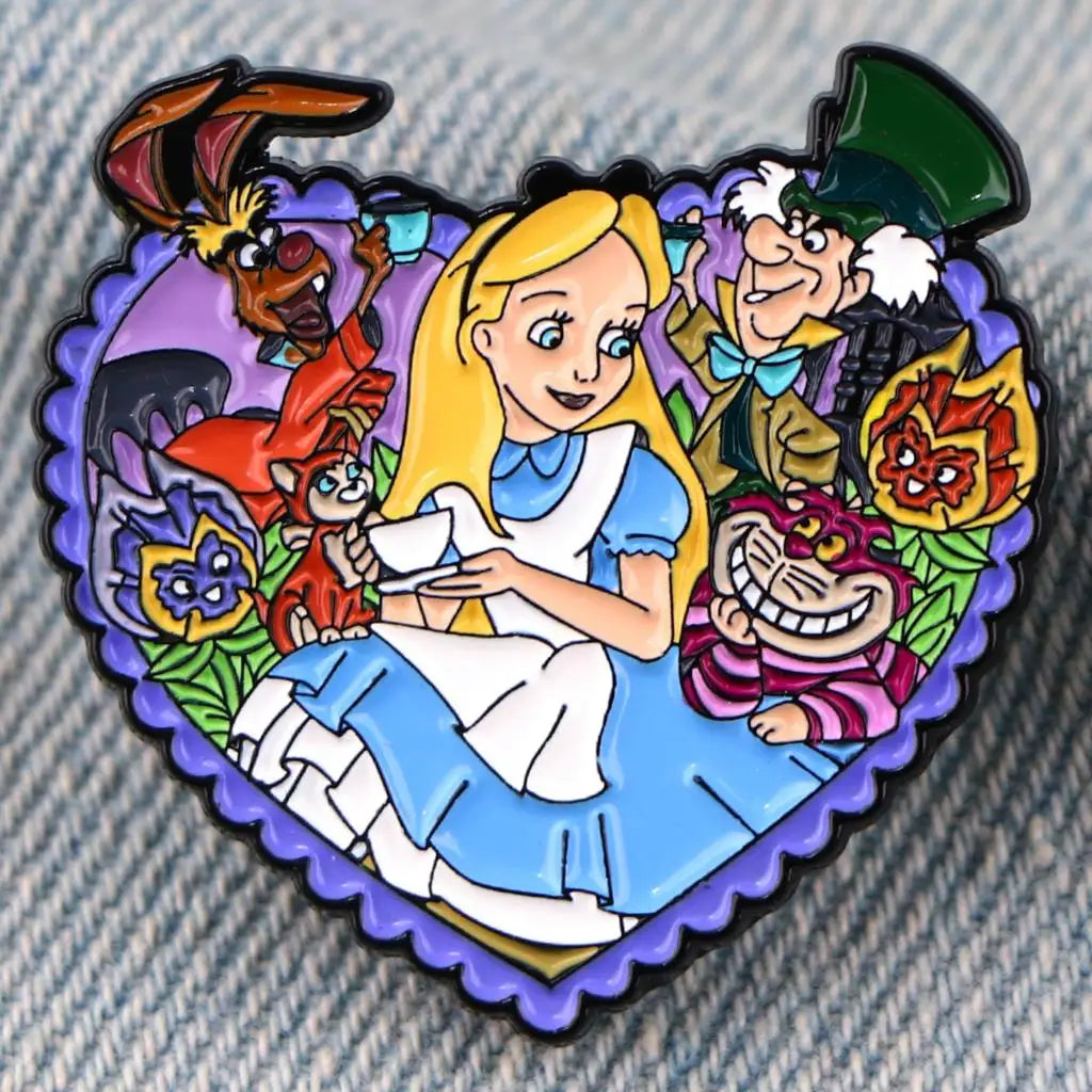 Disney Enamel Pin Cartoon Brooches Lapel Pins Badges on Backpack