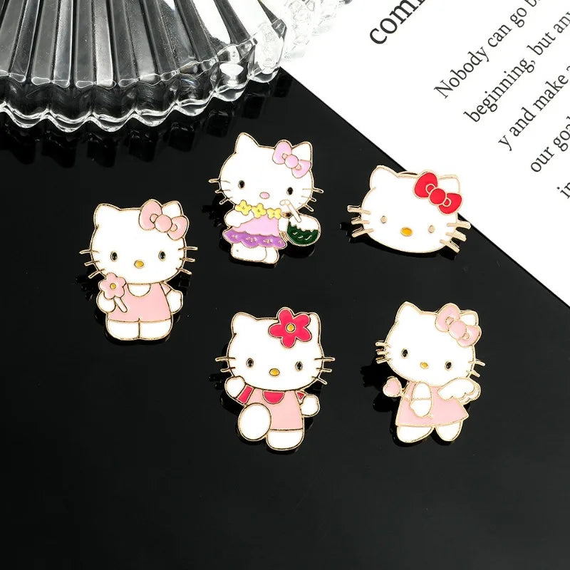 Sanrio Brooch Cartoon Anime Hello Kitty Enamel Pins