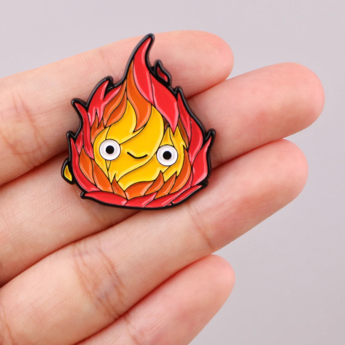 Calcifer Studio Ghibli Enamel Pins Cartoon Brooche Lapel Pin