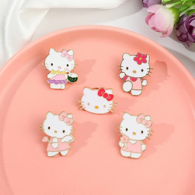 Sanrio Brooch Cartoon Anime Hello Kitty Enamel Pins