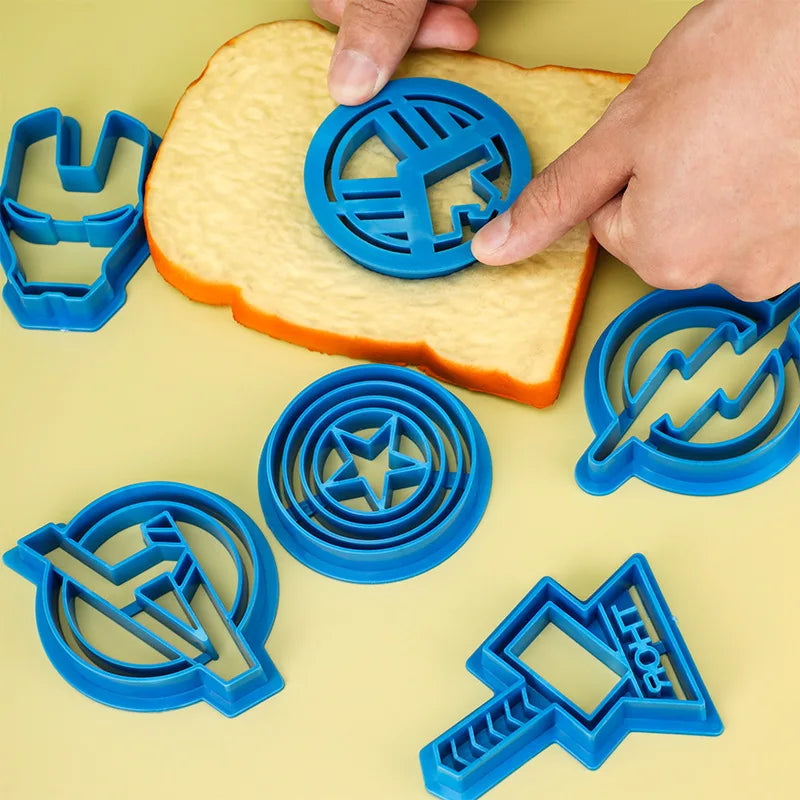 6 Piece Set Super Hero Cookie Cutters