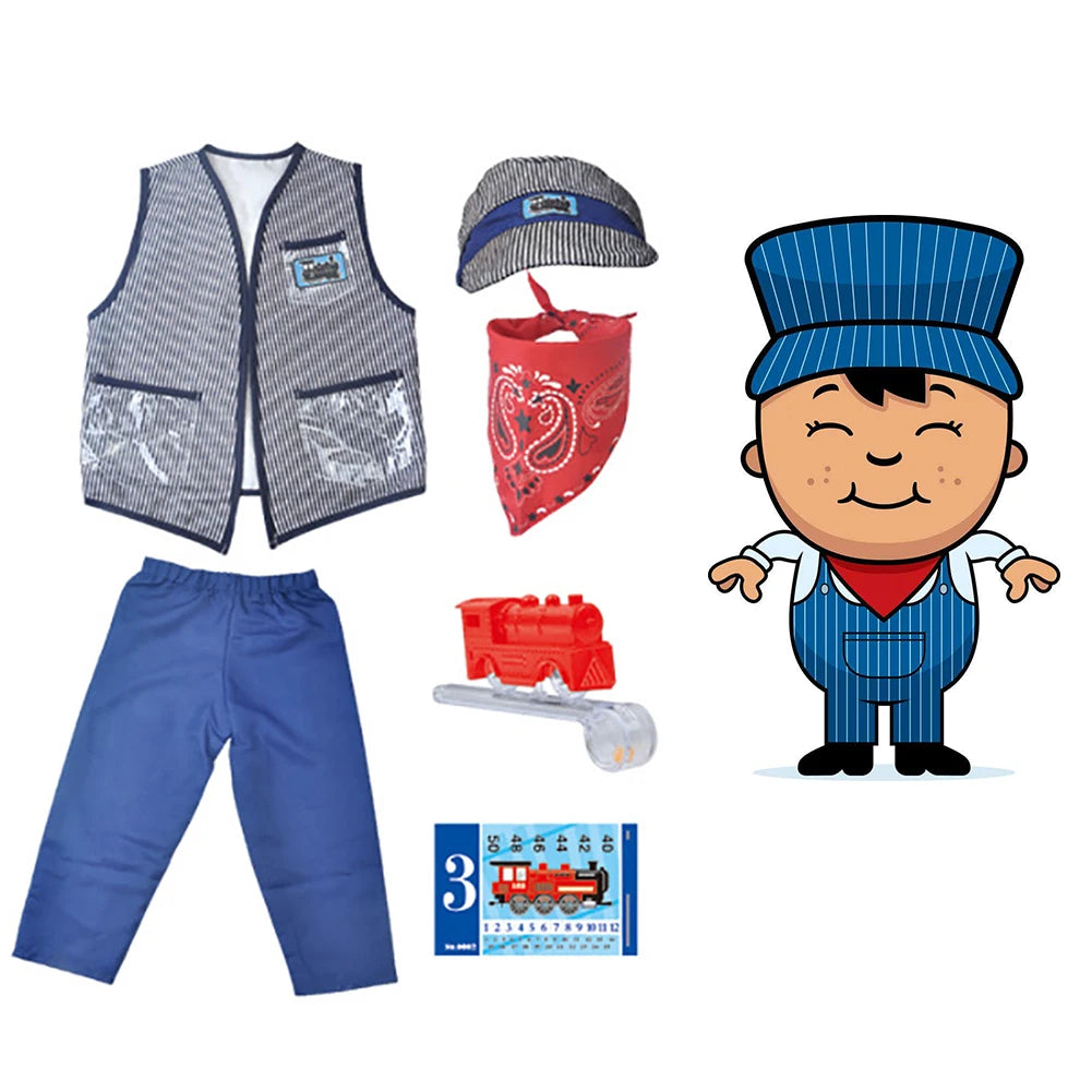 Kids Train Engineer Conductor Costume