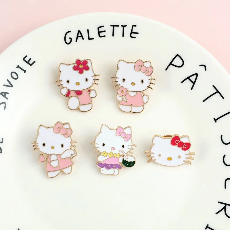 Sanrio Brooch Cartoon Anime Hello Kitty Enamel Pins