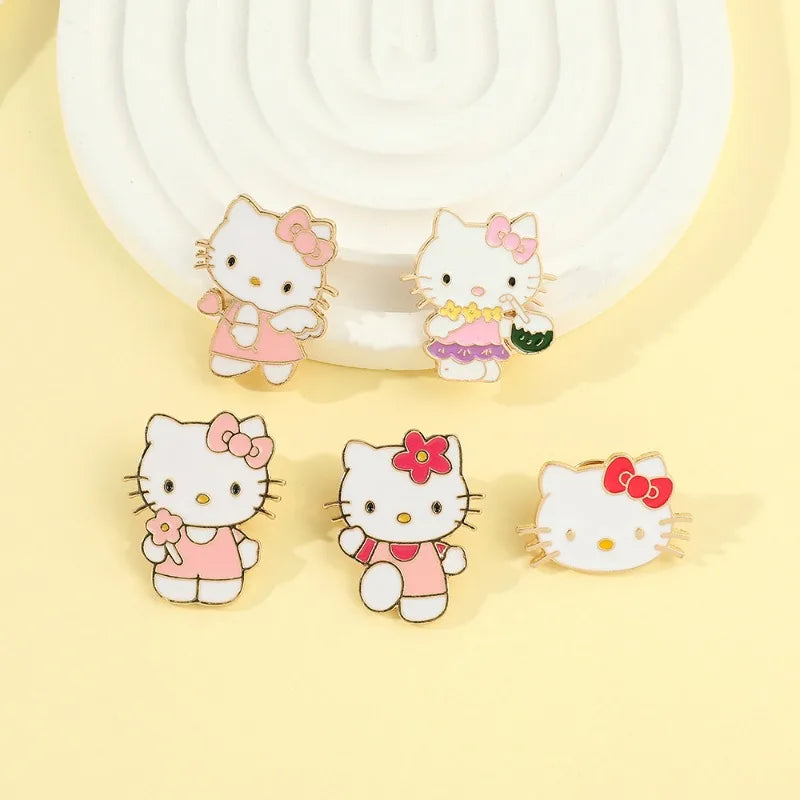 Sanrio Brooch Cartoon Anime Hello Kitty Enamel Pins