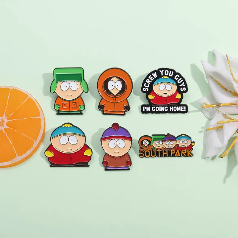 South Park Enamel Pin Badge Decorative Backpack Clothes Lapel Brooch Jewelry Accessories