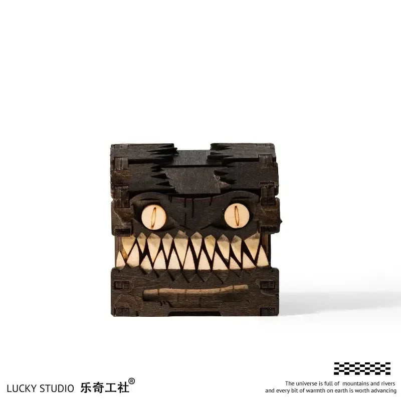 Dungeons & Dragons Wooden Mimic Figure Dnd Creative Monster Treasure Chest Figurine Box Halloween Toy Gift