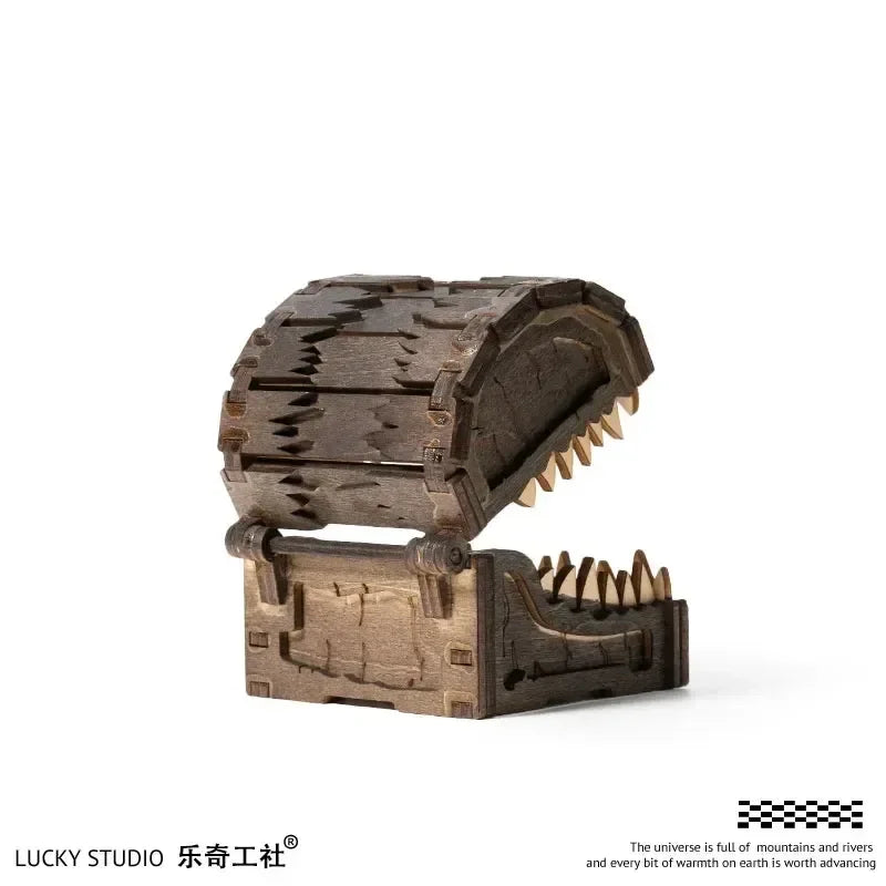 Dungeons & Dragons Wooden Mimic Figure Dnd Creative Monster Treasure Chest Figurine Box Halloween Toy Gift