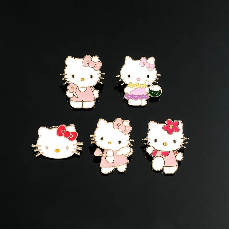 Sanrio Brooch Cartoon Anime Hello Kitty Enamel Pins